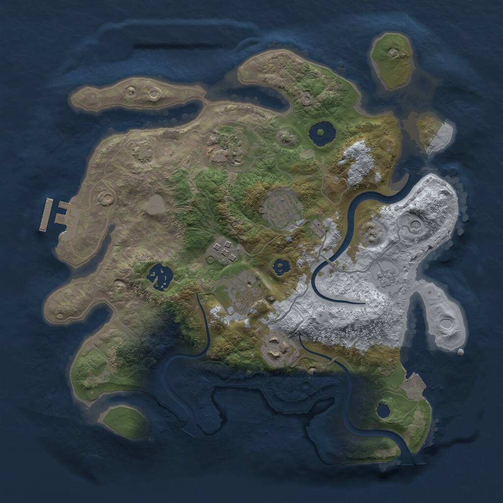 Rust Map: Procedural Map, Size: 3000, Seed: 1479432158, 11 Monuments