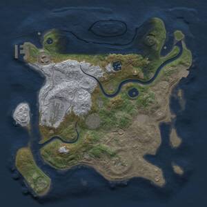 Thumbnail Rust Map: Procedural Map, Size: 3210, Seed: 3210, 10 Monuments