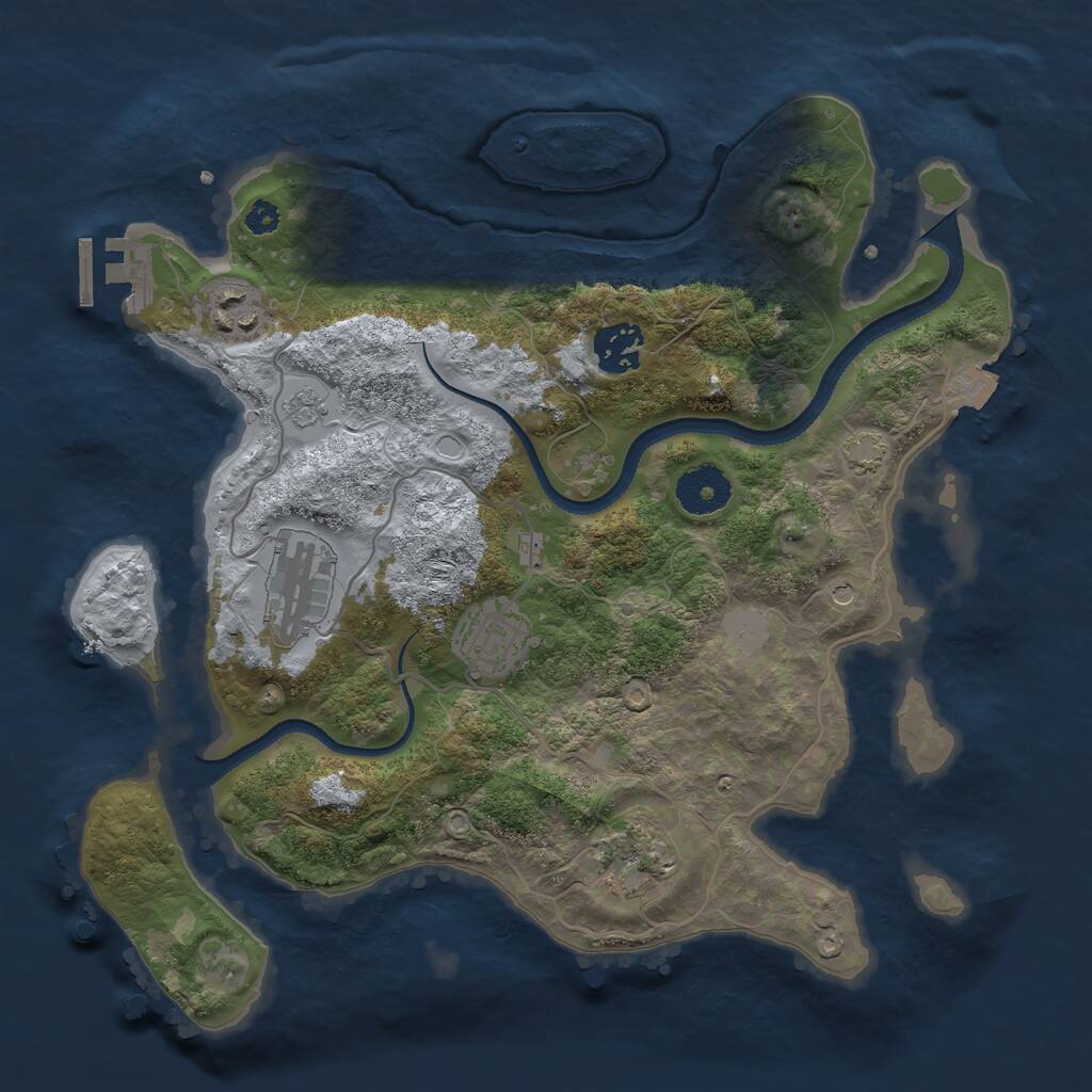 Rust Map: Procedural Map, Size: 3210, Seed: 3210, 10 Monuments