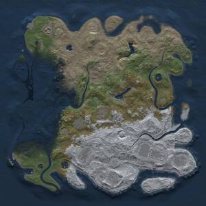 Thumbnail Rust Map: Procedural Map, Size: 4250, Seed: 1911178099, 17 Monuments