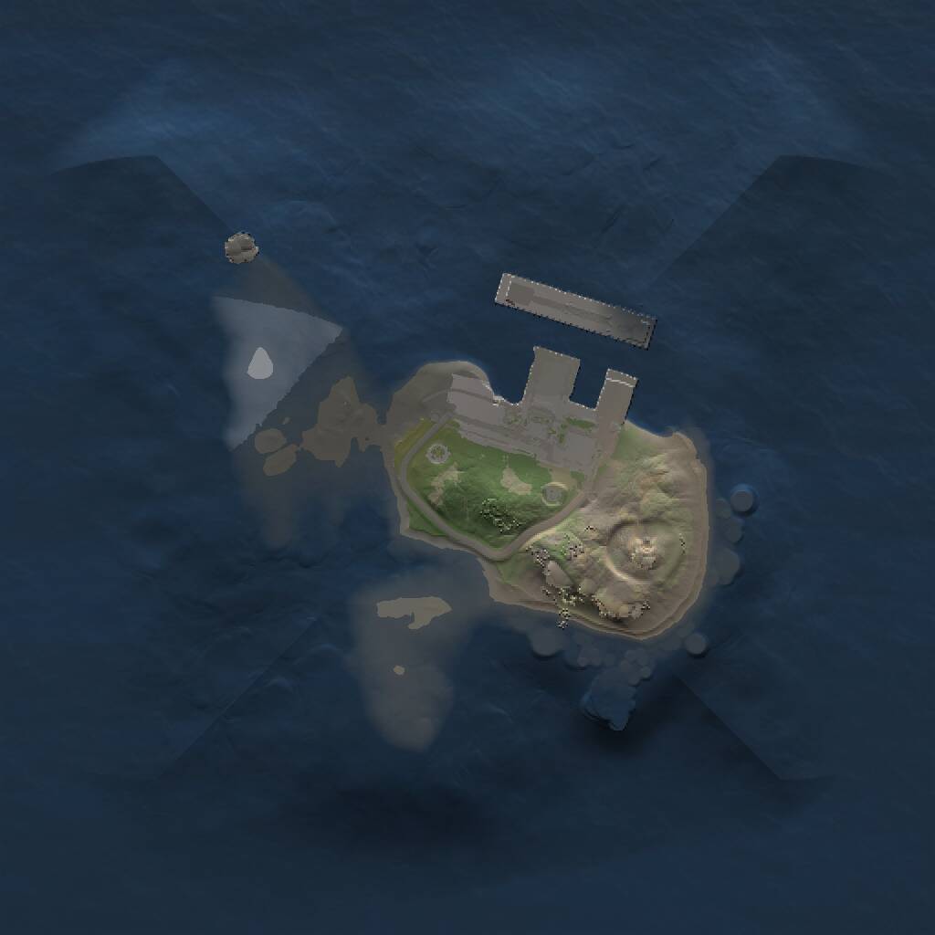Rust Map: Procedural Map, Size: 1184, Seed: 48535, 2 Monuments