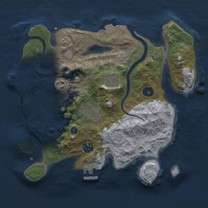 Thumbnail Rust Map: Procedural Map, Size: 3000, Seed: 9334, 11 Monuments