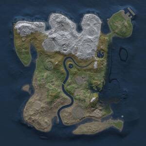 Thumbnail Rust Map: Procedural Map, Size: 3000, Seed: 1162748292, 11 Monuments