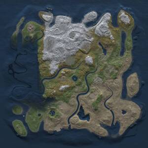Thumbnail Rust Map: Procedural Map, Size: 4000, Seed: 90817, 13 Monuments