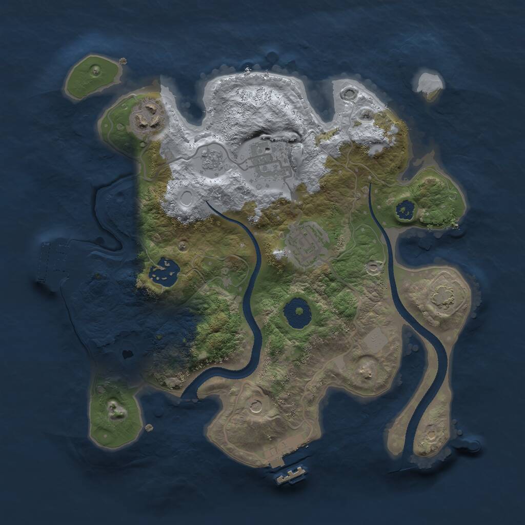 Rust Map: Procedural Map, Size: 2750, Seed: 269342735, 10 Monuments