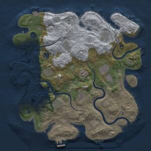 Thumbnail Rust Map: Procedural Map, Size: 3750, Seed: 754893672, 16 Monuments