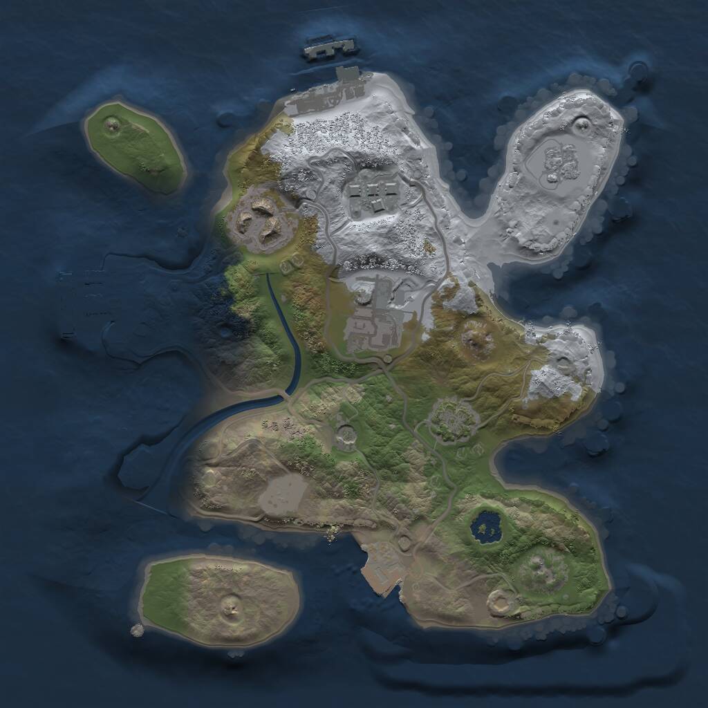 Rust Map: Procedural Map, Size: 2200, Seed: 650149528, 9 Monuments