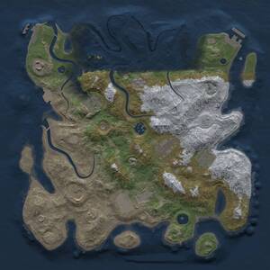 Thumbnail Rust Map: Procedural Map, Size: 3600, Seed: 3898473, 14 Monuments