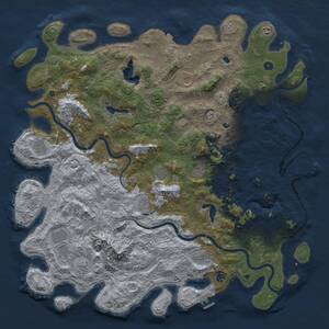 Thumbnail Rust Map: Procedural Map, Size: 5500, Seed: 60, 17 Monuments