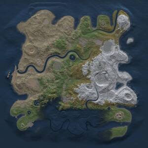 Thumbnail Rust Map: Procedural Map, Size: 3750, Seed: 813040865, 15 Monuments
