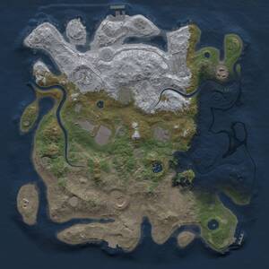 Thumbnail Rust Map: Procedural Map, Size: 3750, Seed: 1777045723, 16 Monuments