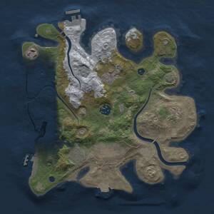 Thumbnail Rust Map: Procedural Map, Size: 3000, Seed: 691973890, 12 Monuments