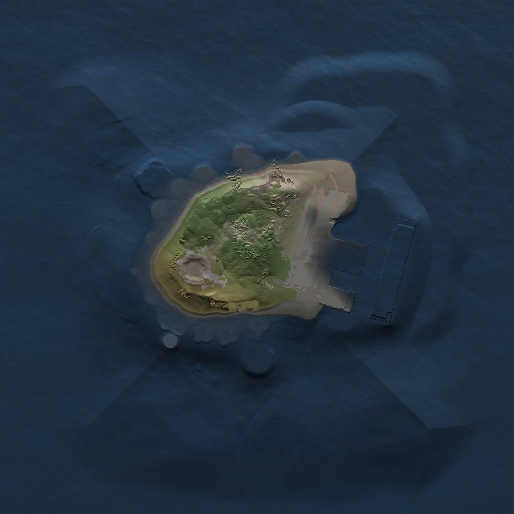 Rust Map: Procedural Map, Size: 1000, Seed: 314159, 2 Monuments