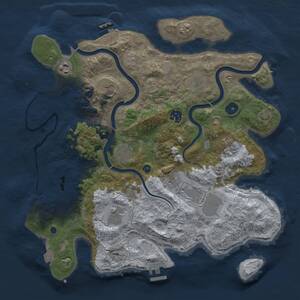 Thumbnail Rust Map: Procedural Map, Size: 3700, Seed: 2090362659, 16 Monuments