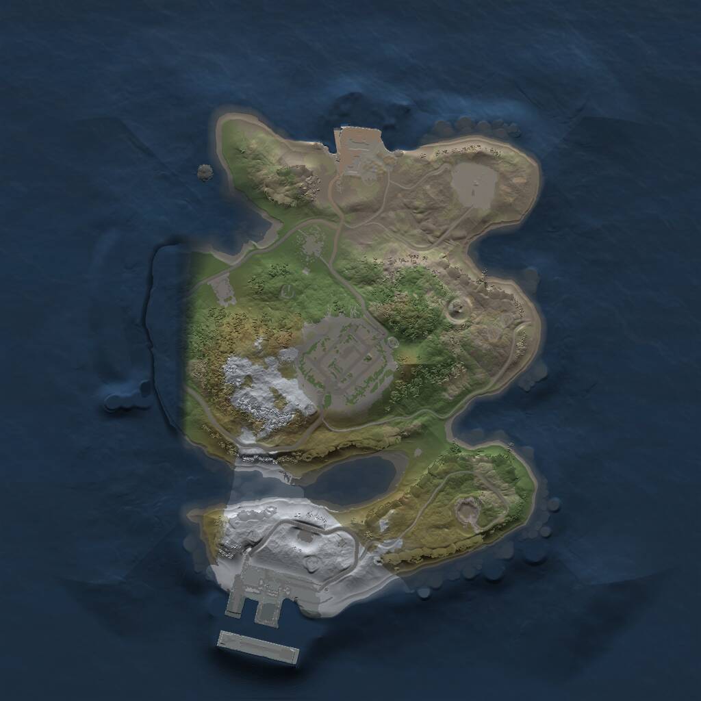 Rust Map: Procedural Map, Size: 1742, Seed: 494154691, 3 Monuments
