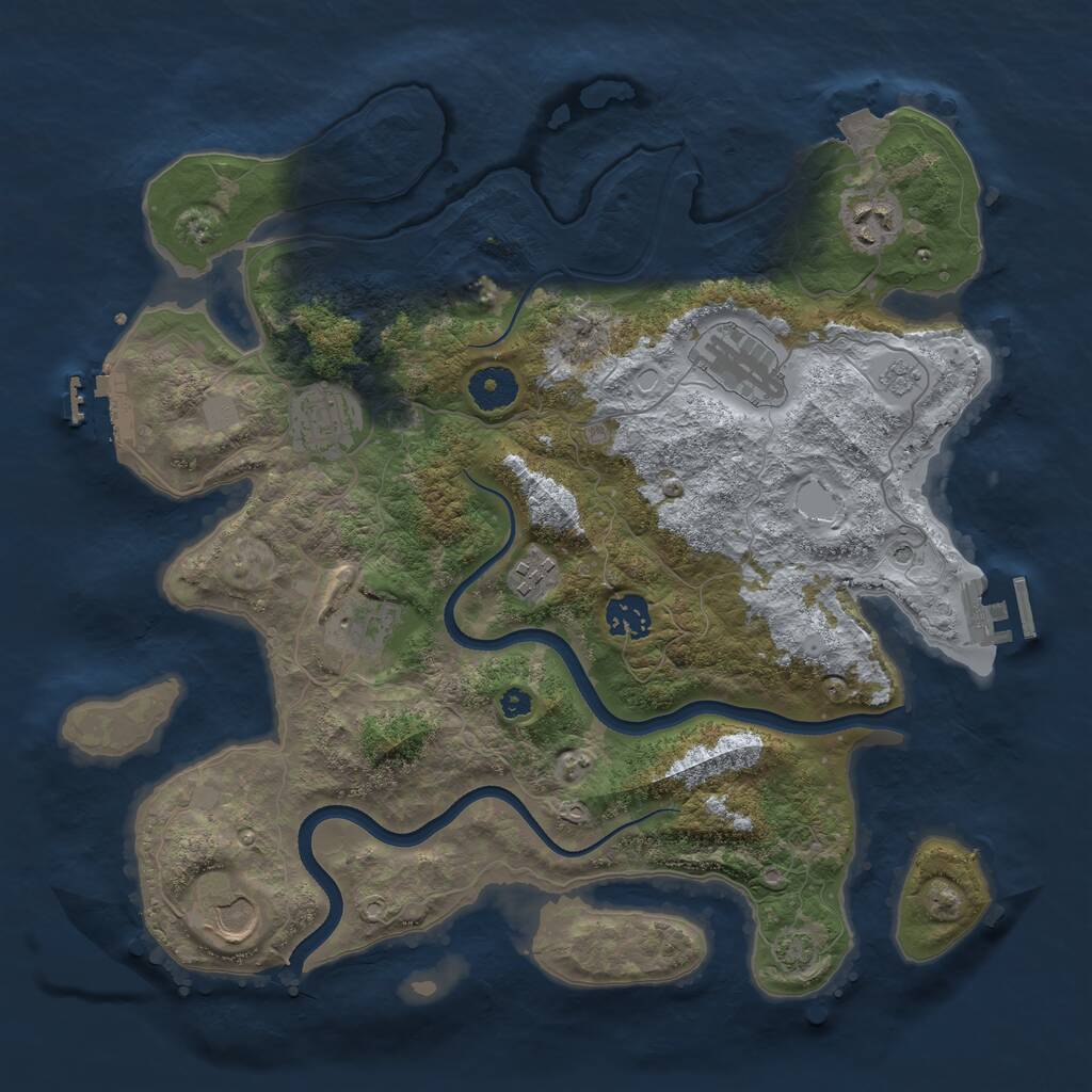 Rust Map: Procedural Map, Size: 3575, Seed: 1337, 13 Monuments