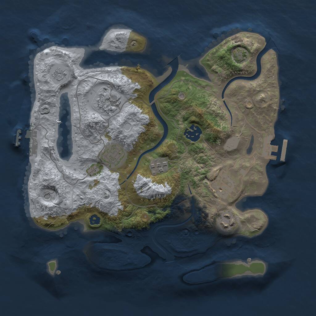 Rust Map: Procedural Map, Size: 2899, Seed: 77777, 12 Monuments