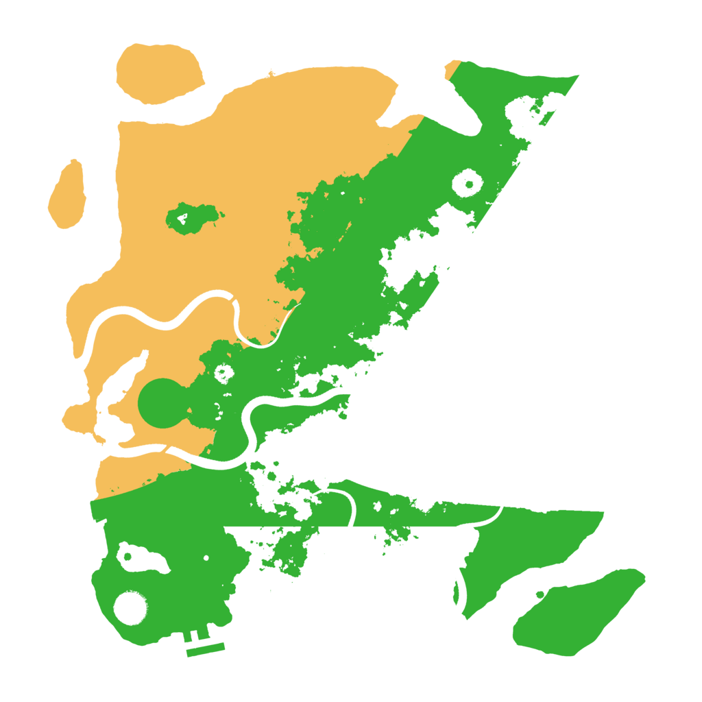 Biome Rust Map: Procedural Map, Size: 3700, Seed: 174627404