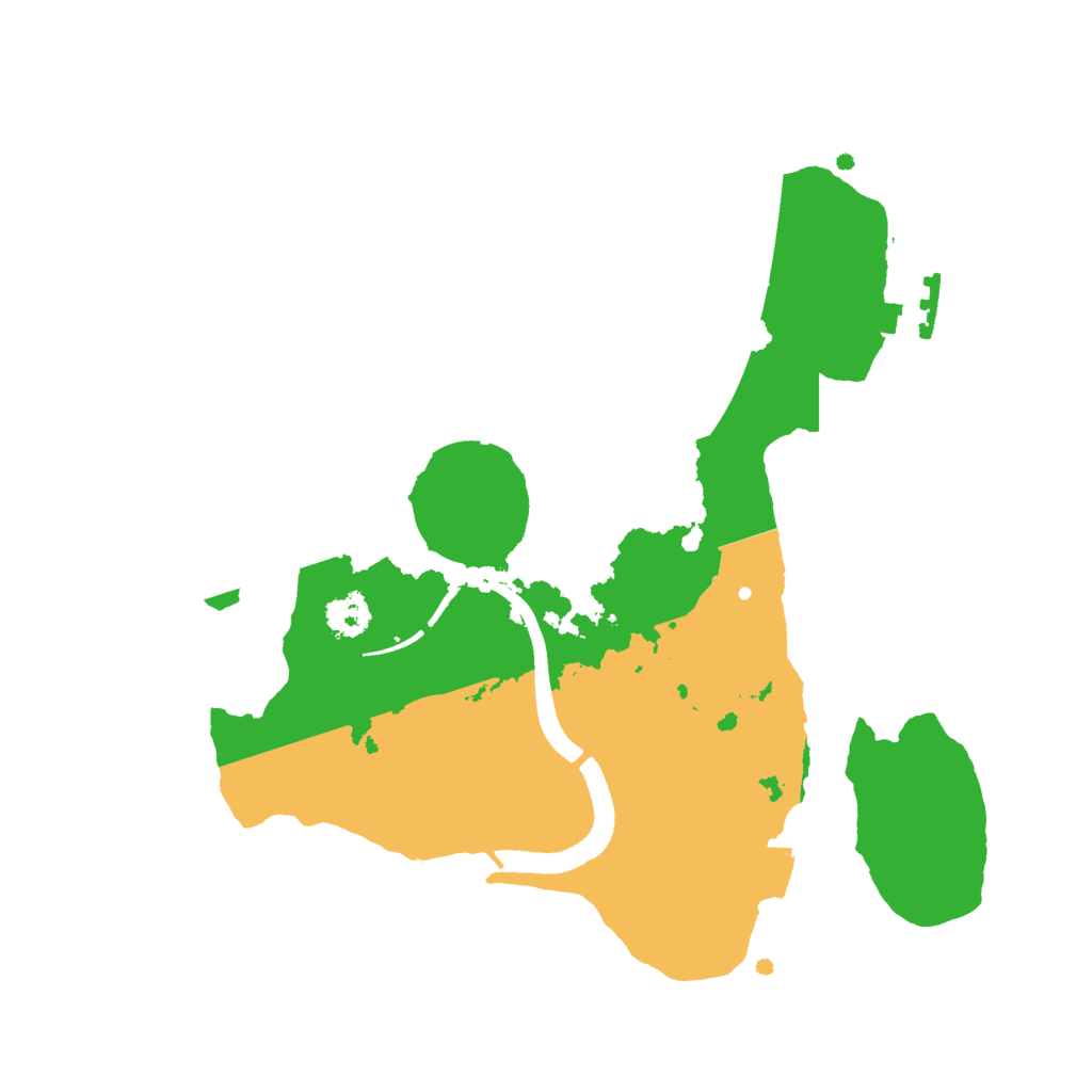 Biome Rust Map: Procedural Map, Size: 2500, Seed: 5452422