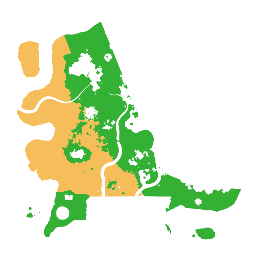 Biome Rust Map: Procedural Map, Size: 3500, Seed: 109461