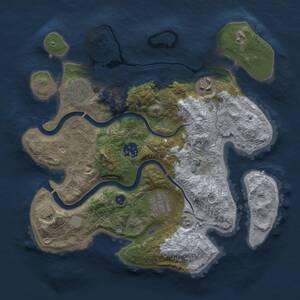 Thumbnail Rust Map: Procedural Map, Size: 3000, Seed: 6217839, 8 Monuments