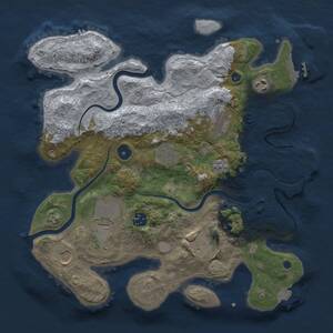 Thumbnail Rust Map: Procedural Map, Size: 3500, Seed: 1196137602, 14 Monuments