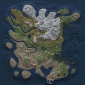 Thumbnail Rust Map: Procedural Map, Size: 3500, Seed: 718106821, 11 Monuments