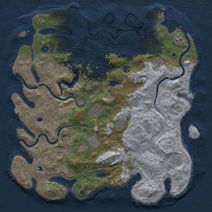 Thumbnail Rust Map: Procedural Map, Size: 4500, Seed: 69475933, 17 Monuments