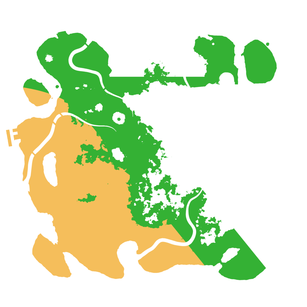 Biome Rust Map: Procedural Map, Size: 3700, Seed: 3291