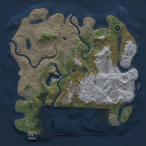 Thumbnail Rust Map: Procedural Map, Size: 4000, Seed: 137155359, 15 Monuments