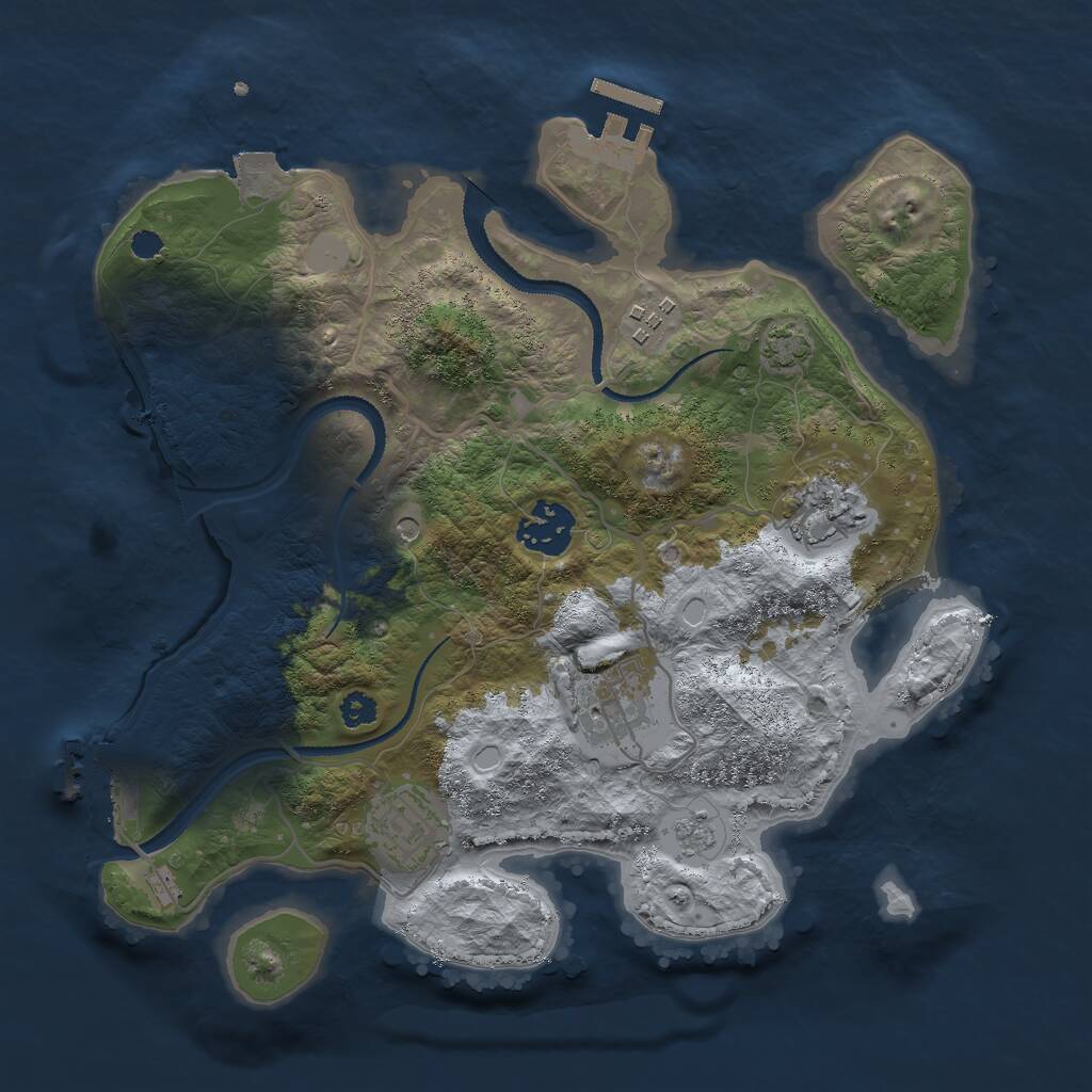 Rust Map: Procedural Map, Size: 3001, Seed: 481981, 11 Monuments