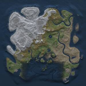 Thumbnail Rust Map: Procedural Map, Size: 3750, Seed: 212573302, 15 Monuments