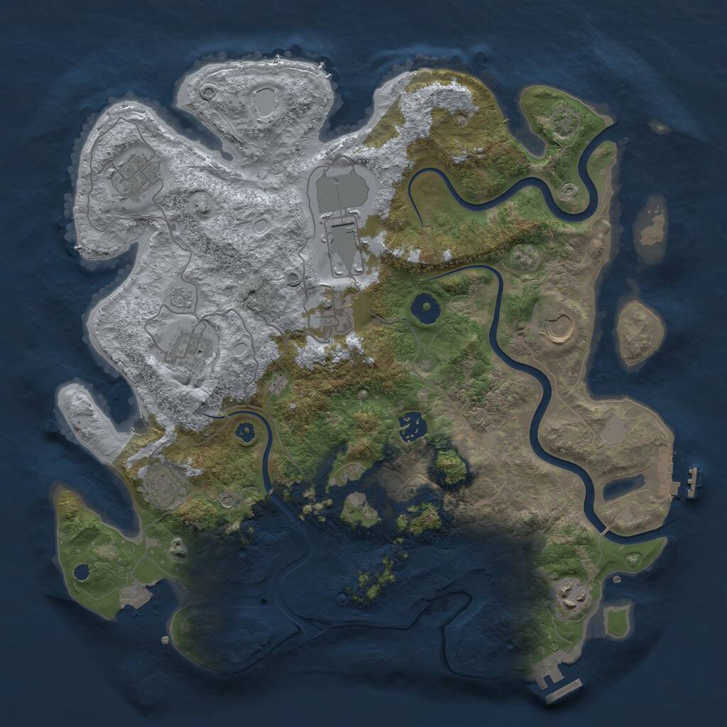 Rust Map: Procedural Map, Size: 3750, Seed: 212573302, 15 Monuments