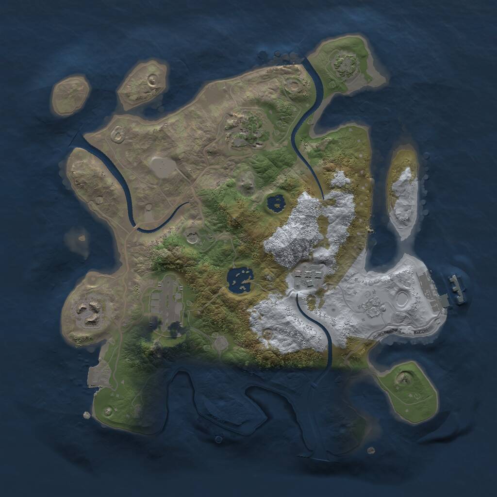 Rust Map: Procedural Map, Size: 2750, Seed: 829946044, 10 Monuments