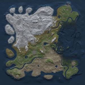 Thumbnail Rust Map: Procedural Map, Size: 4500, Seed: 1369503845, 16 Monuments