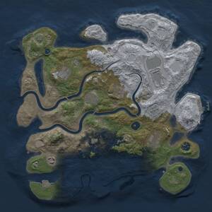 Thumbnail Rust Map: Procedural Map, Size: 3750, Seed: 1848217796, 15 Monuments