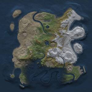 Thumbnail Rust Map: Procedural Map, Size: 3000, Seed: 2087506344, 12 Monuments
