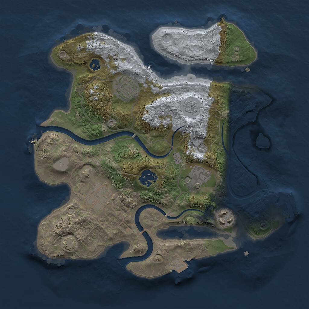 Rust Map: Procedural Map, Size: 2800, Seed: 740777749, 10 Monuments