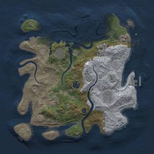 Thumbnail Rust Map: Procedural Map, Size: 3300, Seed: 1948714181, 12 Monuments