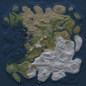 Thumbnail Rust Map: Procedural Map, Size: 4500, Seed: 610495923, 17 Monuments