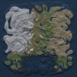 Thumbnail Rust Map: Procedural Map, Size: 5000, Seed: 348405979, 17 Monuments
