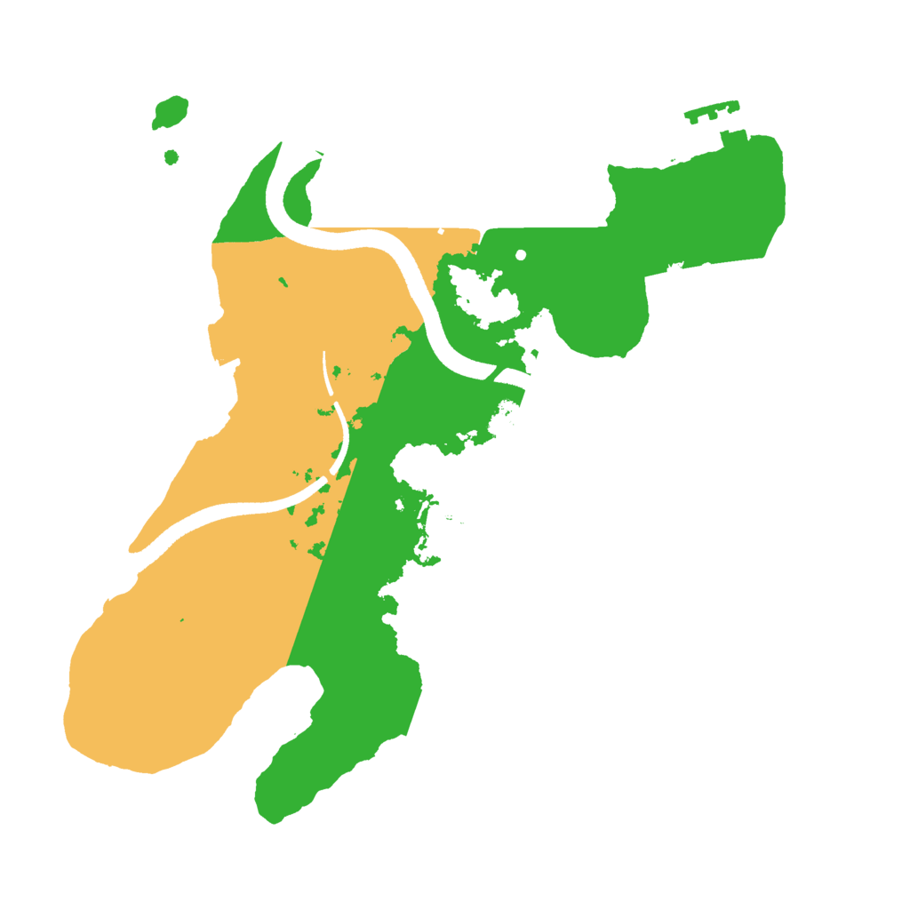 Biome Rust Map: Procedural Map, Size: 2500, Seed: 1015487422