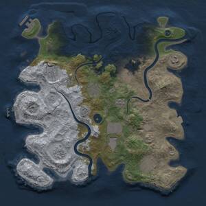 Thumbnail Rust Map: Procedural Map, Size: 3500, Seed: 1524429747, 14 Monuments