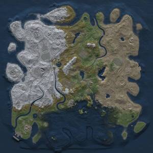 Thumbnail Rust Map: Procedural Map, Size: 4500, Seed: 901570963, 16 Monuments
