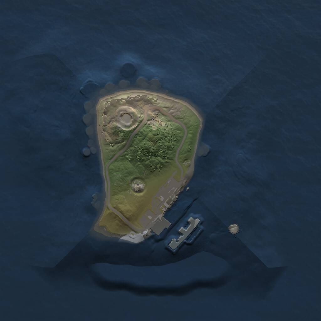 Rust Map: Procedural Map, Size: 1250, Seed: 641102216, 2 Monuments