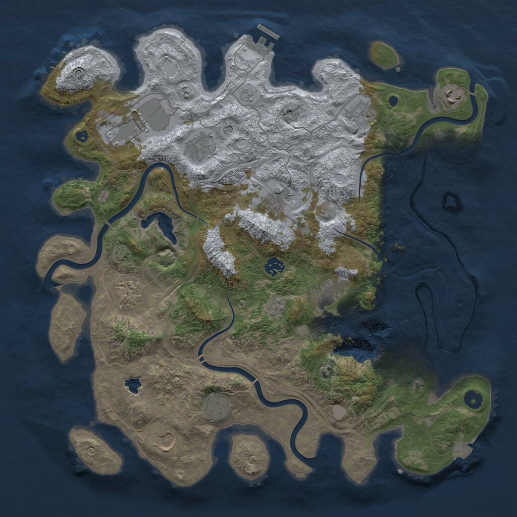Rust Map: Procedural Map, Size: 4250, Seed: 1473499048, 16 Monuments