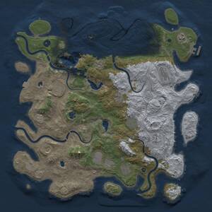 Thumbnail Rust Map: Procedural Map, Size: 4500, Seed: 3652402, 17 Monuments