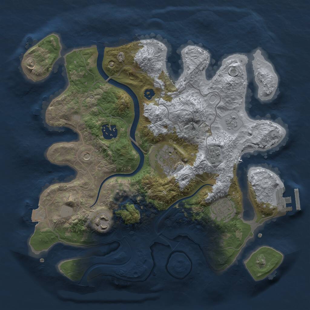 Rust Map: Procedural Map, Size: 2900, Seed: 155720127, 9 Monuments