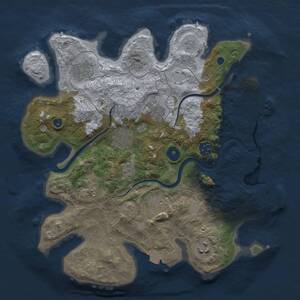Thumbnail Rust Map: Procedural Map, Size: 3300, Seed: 1897920772, 14 Monuments