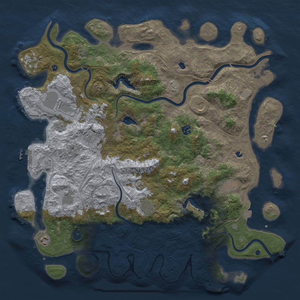 Rust Map: Procedural Map, Size: 4750, Seed: 890421095, 15 Monuments